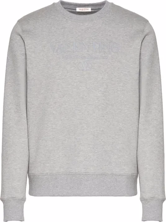 Valentino Garavani Gray Cotton Sweatshirt