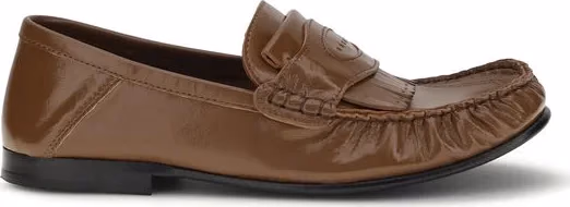 Marni Brown Lamb Ovis Aries Aries Slip-On Loafers