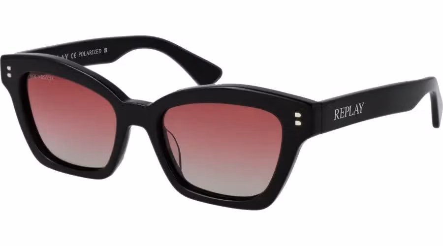 Replay Black Acetate Sunglasses