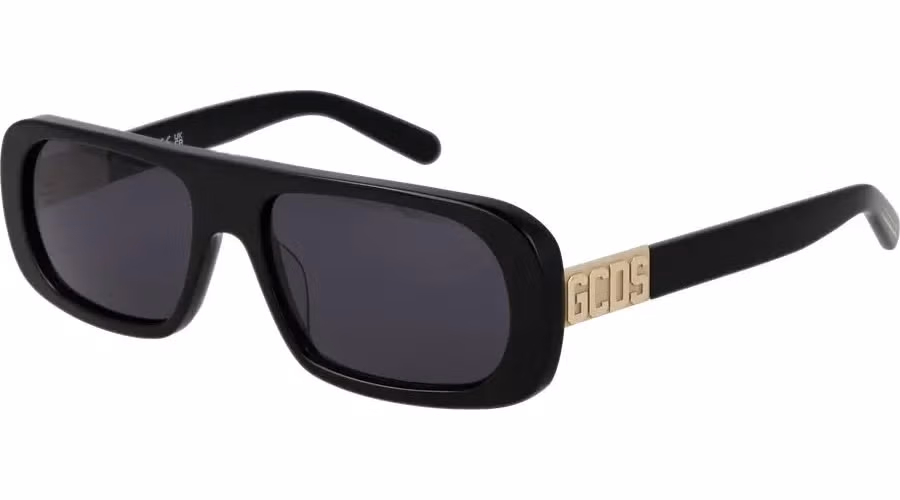 GCDS Black Plastic Sunglasses