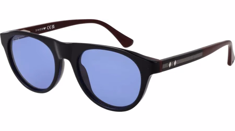 Web Blue Plastic Sunglasses