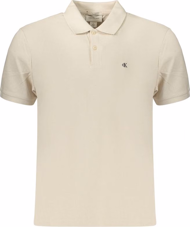 Calvin Klein Beige Cotton Mens Polo Shirt