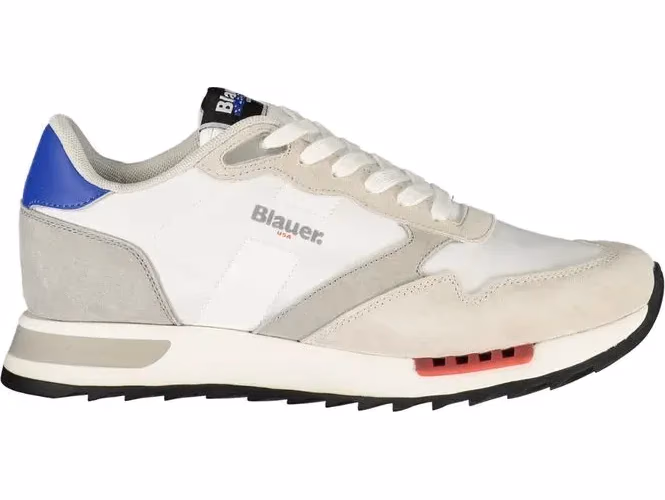 Blauer White Polyester Men's Sneaker