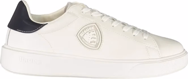 Blauer White Polyurethane Men's Sneaker