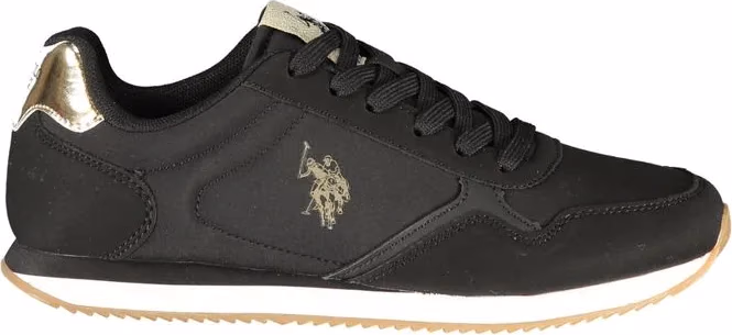 U.S. POLO ASSN. Black Polyurethane Women's Sneaker