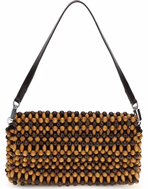 Staud Brown Wood Shoulder Bag