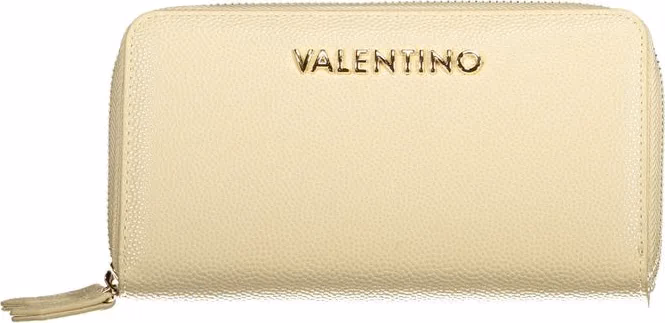 Mario Valentino Beige Polyurethane Women's Wallet with Coin Purse and Card Spaces
