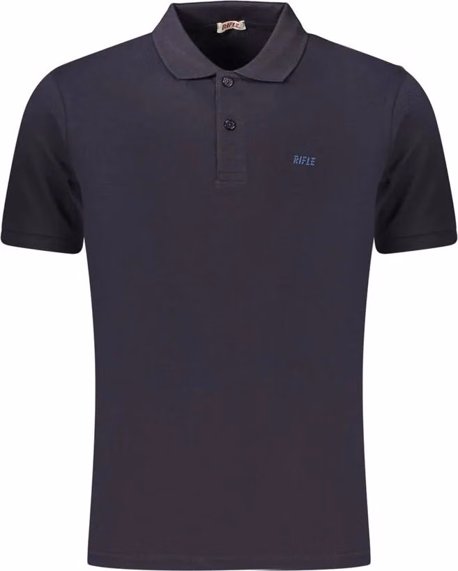 Rifle Blue Cotton Men's Polo Shirt