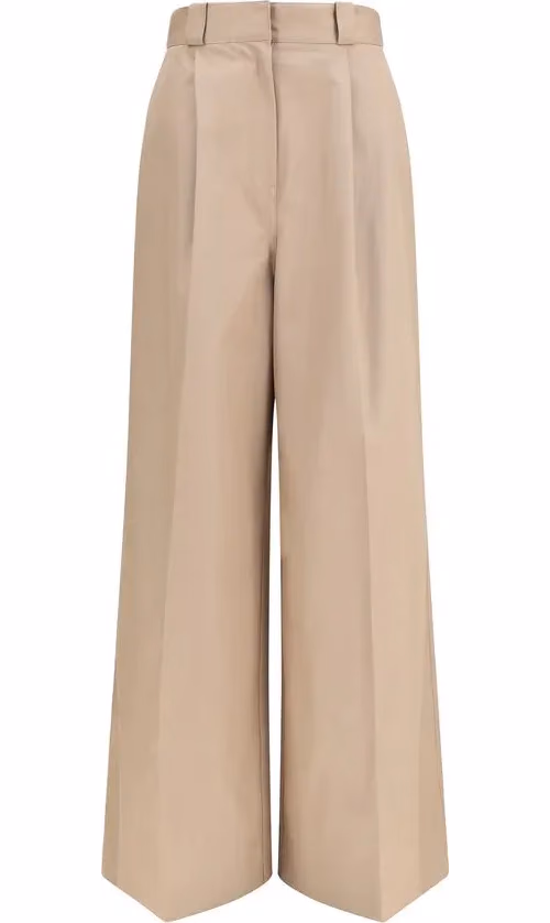 Balenciaga Beige Cotton Flared Pants
