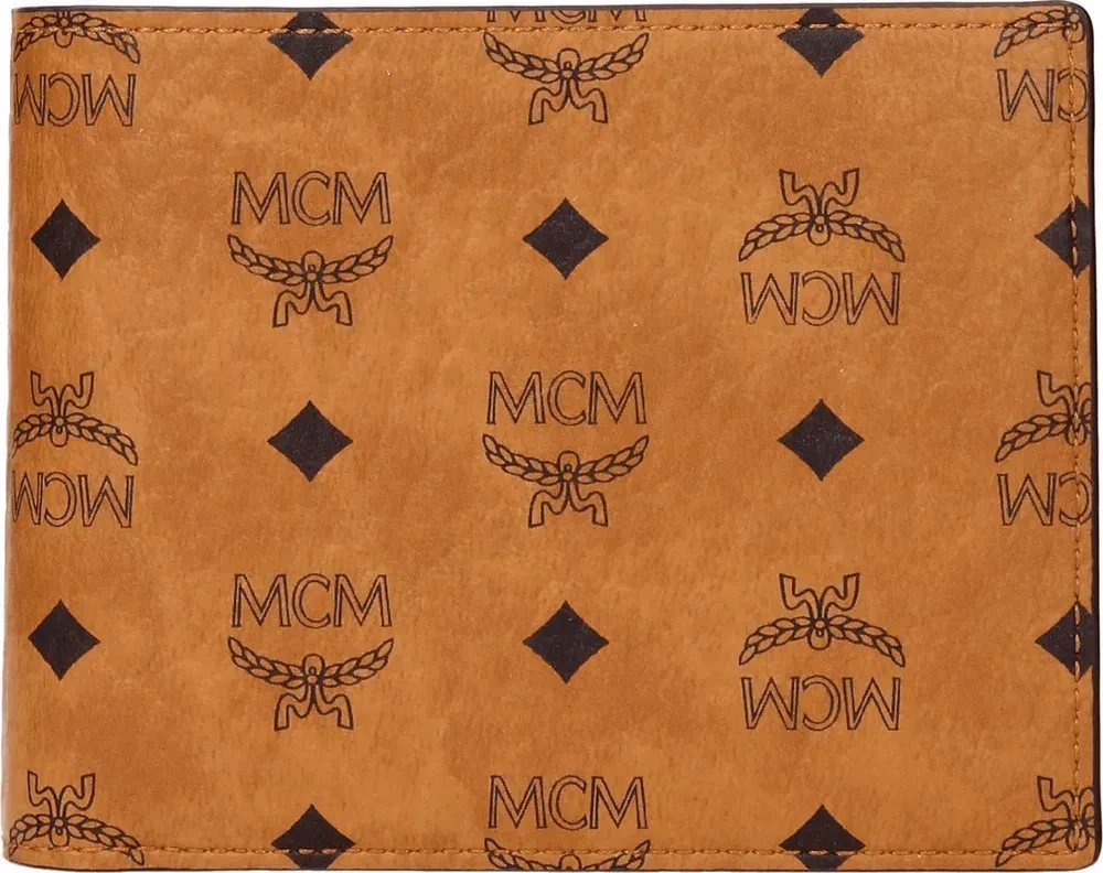 MCM Brown Fabric Wallet