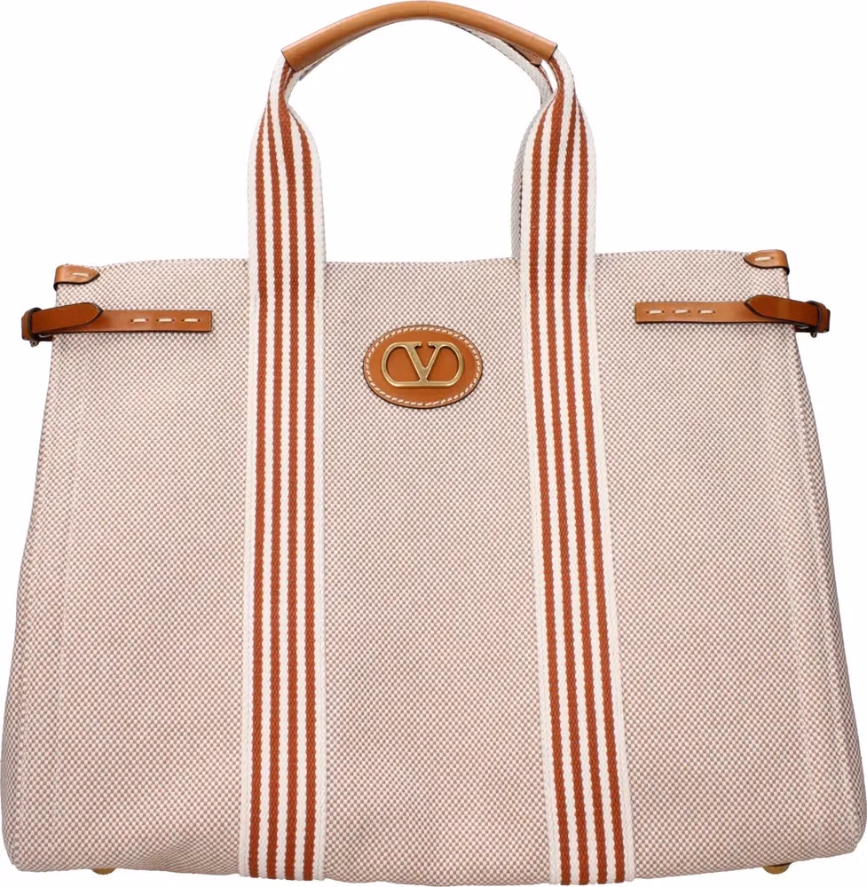 Valentino Garavani Beige Fabric Handbag