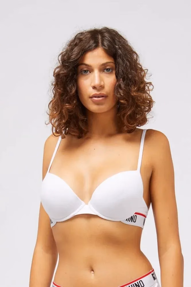 Moschino White Cotton Bra