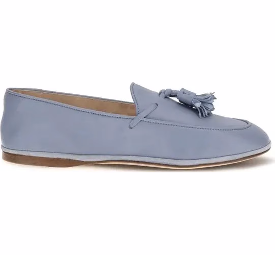 Fratelli Rossetti Blue Calf Leather Bos Taurus Slip-On Loafers