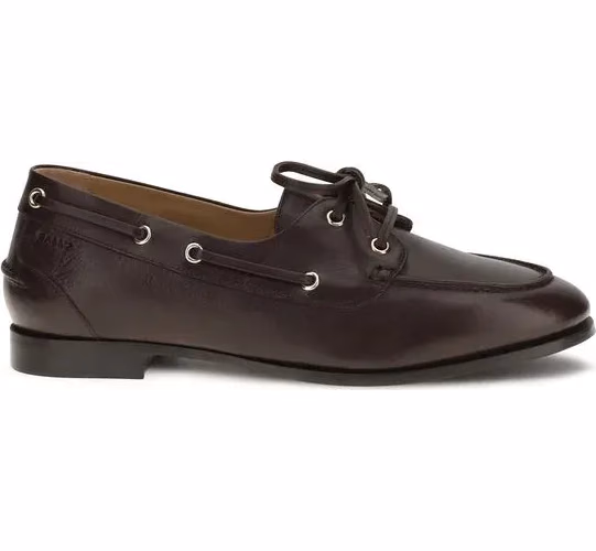 Bally Brown Calf Leather Bos Taurus Slip-On Loafers