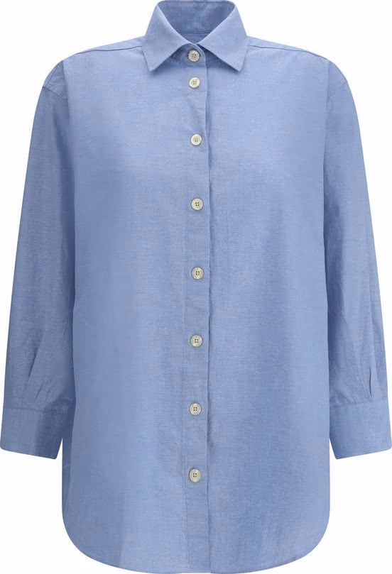 Deperlu Blue Cotton Shirt
