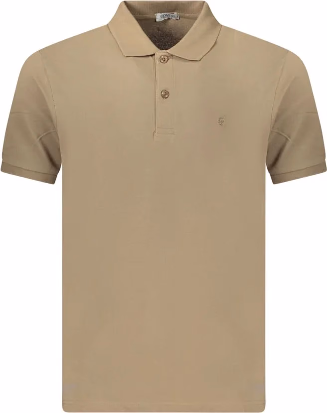 Coveri Moving Brown Cotton Men's Polo Shirt
