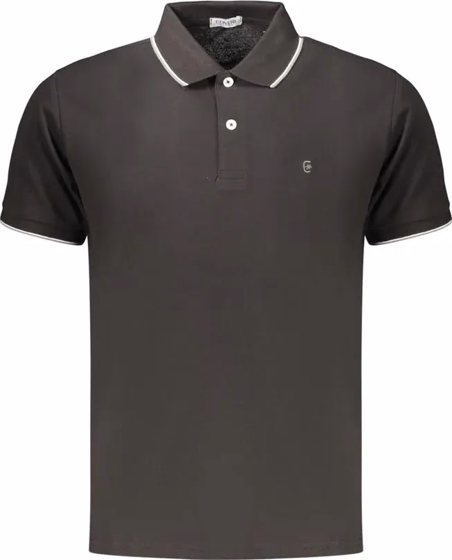 Coveri Moving Black Cotton Men's Polo
