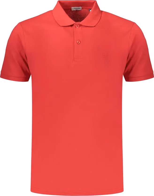Coveri Moving Red Cotton Men's Polo