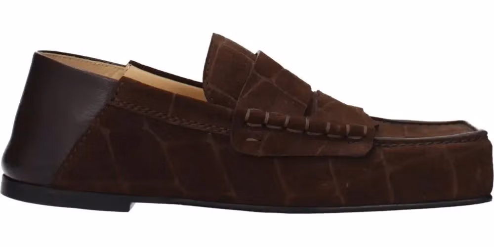 Jacquemus Brown Leather Slip-On Loafers