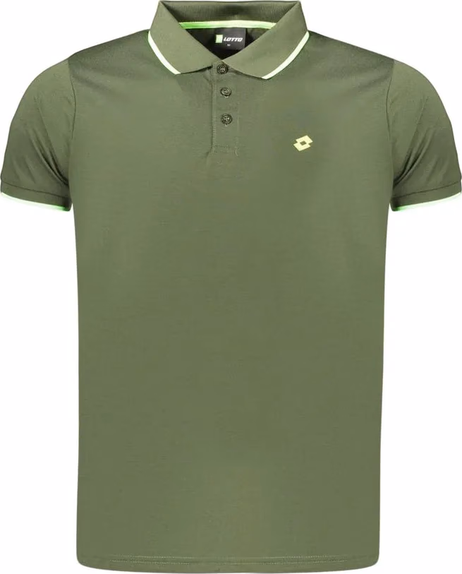 Lotto Green Polyester Men's Polo Shirt