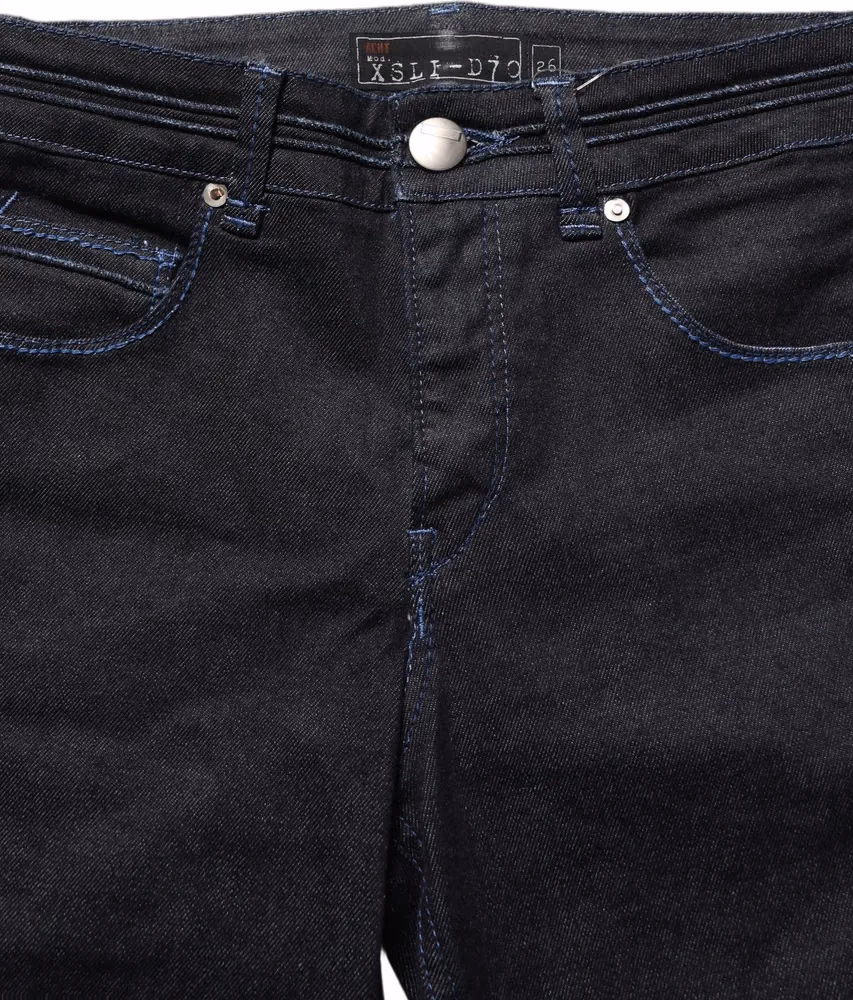 Acht Black Cotton Stretch HighWaist Skinny Denim Trouser Jeans
