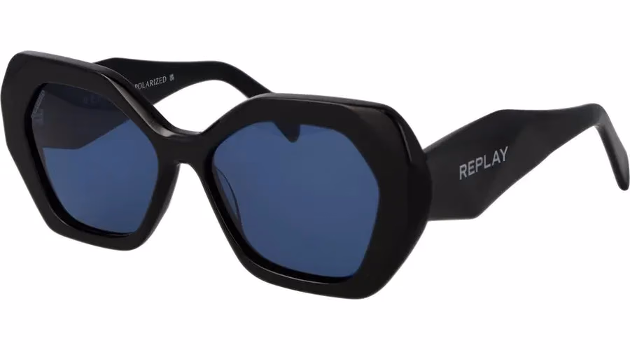 Replay Black Acetate Sunglasses