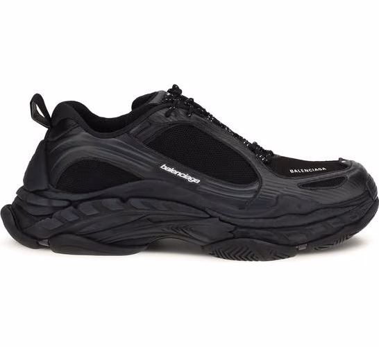 Balenciaga Black Polyester Athletic Sneakers