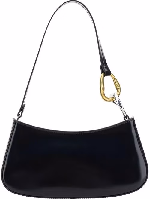 Staud Black Calf Leather Bos Taurus Shoulder Bag