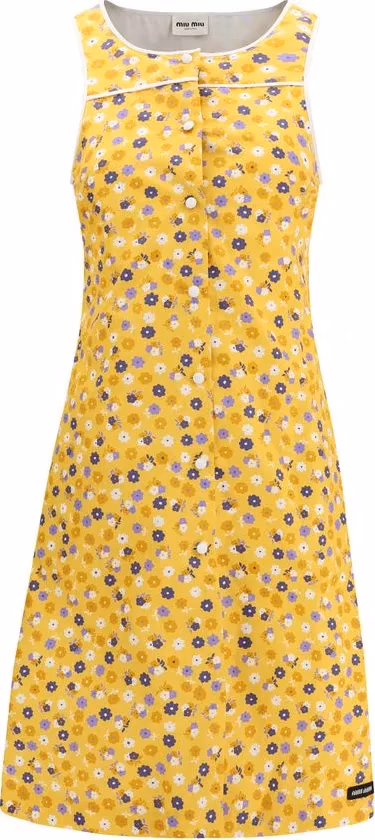 Miu Miu Bicolor Cotton Casual Dress