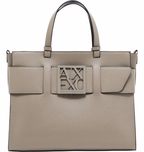 Armani Exchange Beige Artificial Leather Handbag