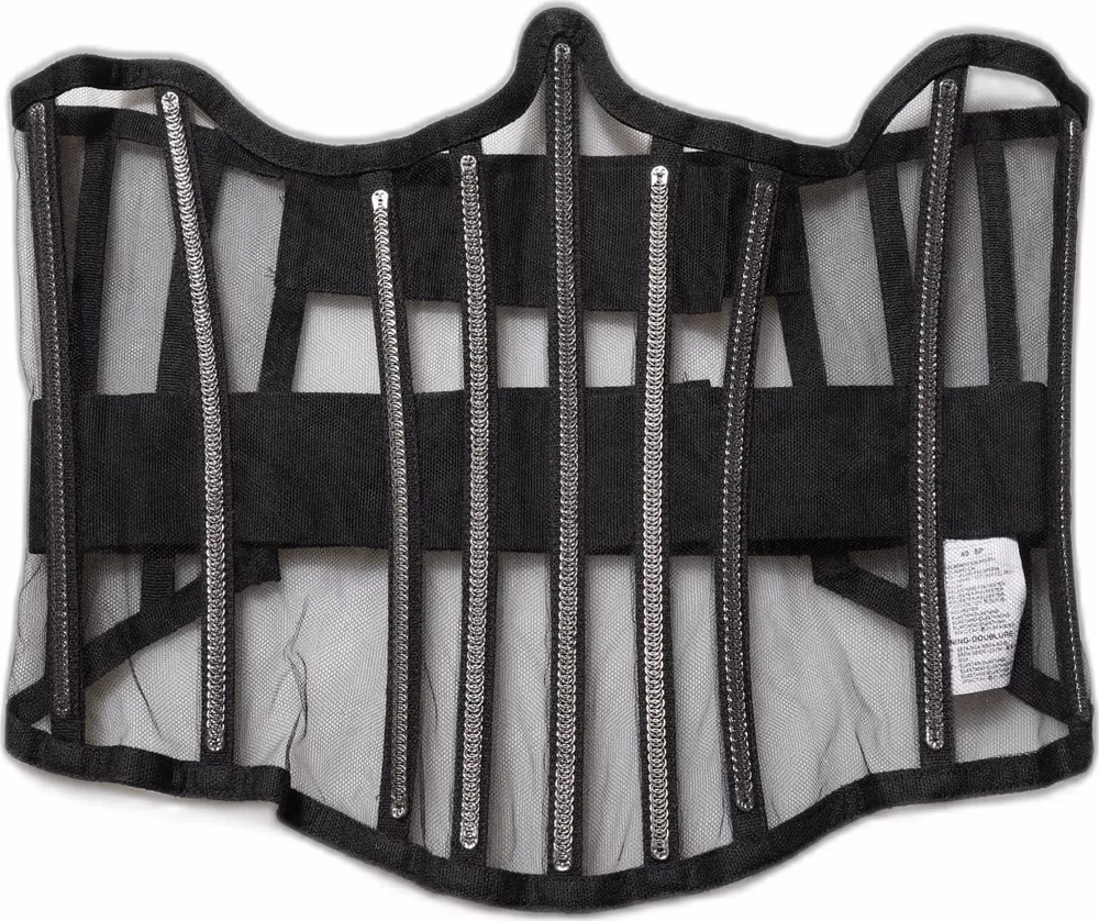 Dolce & Gabbana Black Sheer Tulle Bodysuit Cropped Corset Top