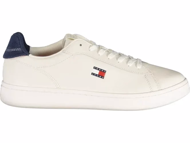 Tommy Hilfiger White Polyurethane Men's Sneaker