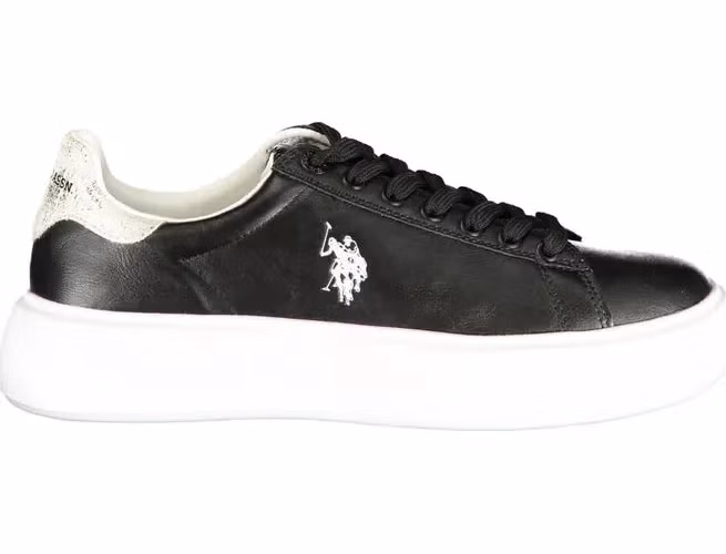 U.S. POLO ASSN. Black Polyurethane Women's Sneaker