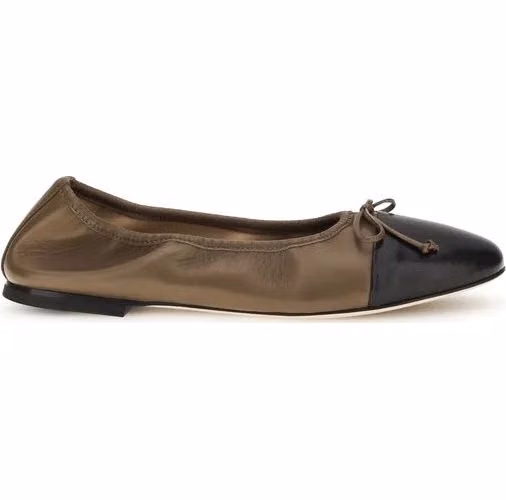 Dear Frances Brown Calf Leather Bos Taurus Ballet Flats