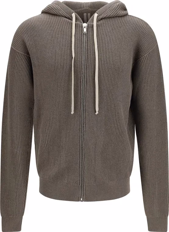 Rick Owens Gray Wool Oves Aries Hoodie