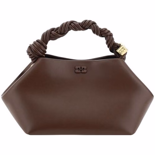 Ganni Brown Calf Leather Bos Taurus Handbag