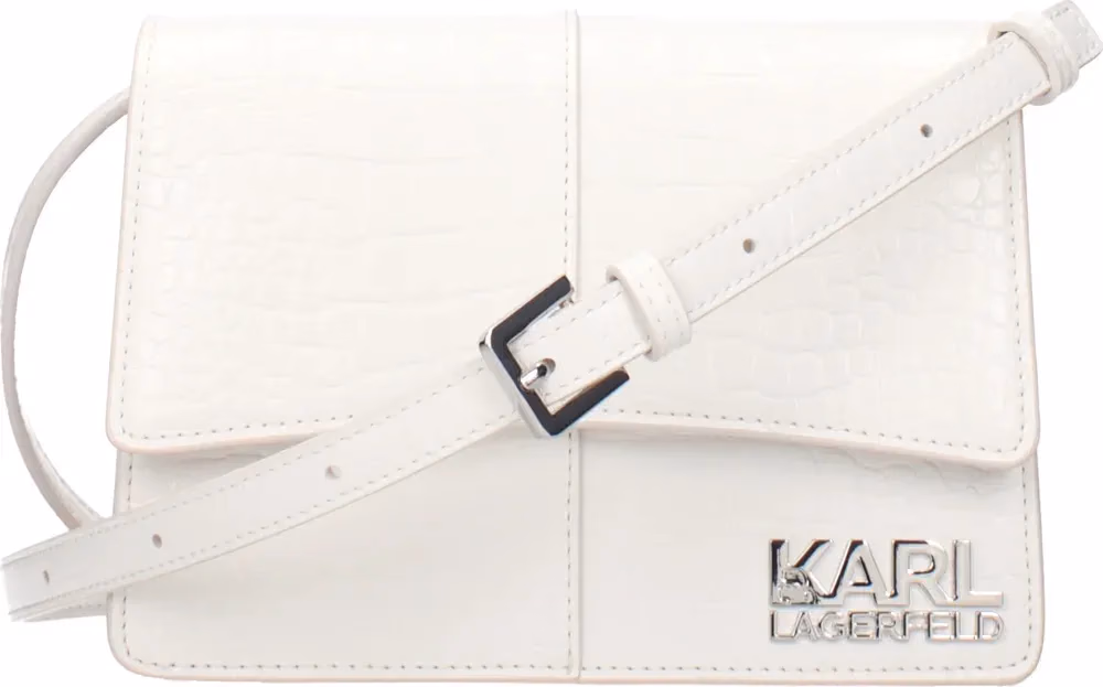 Karl Lagerfeld White Polyethylene Crossbody Bag
