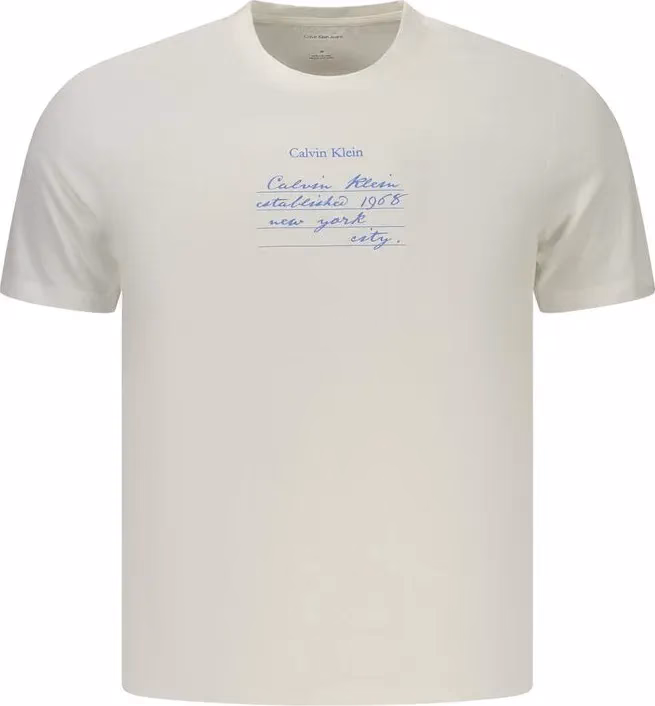 Calvin Klein White Cotton Men's T-Shirt