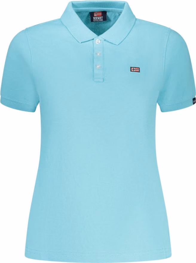 Norway 1963 Azzurro Cotton Womens Polo