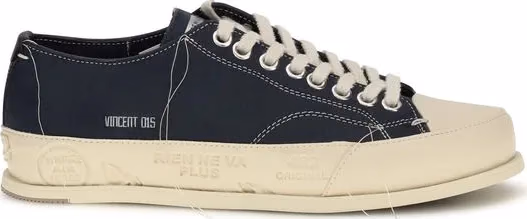 Premiata Blue Calf Leather Bos Taurus Low Top Sneakers