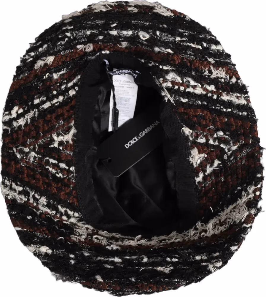 Dolce & Gabbana Women Multicolor Acrylic Tweed Bucket Capello Hat