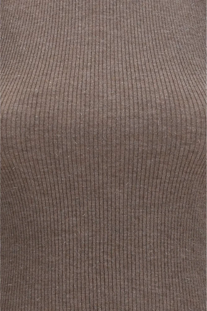 Brunello Cucinelli Brown Cashmere Sleeveles Sweater