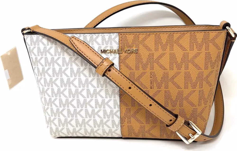 Michael Kors Michael Kors Jet Set - Small Two-Tone Logo Crossbody Bag