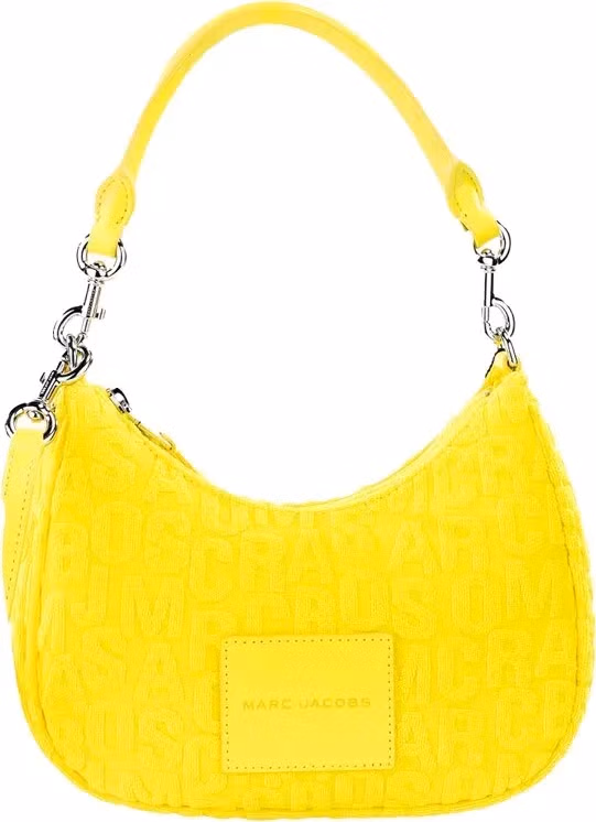 Marc Jacobs Marc Jacobs Monogram Terry Fabric Golden Kiwi Hobo Shoulder Bag Purse