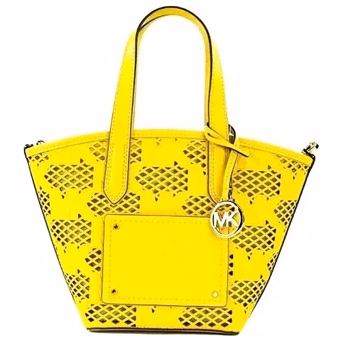 Michael Kors Michael Kors Kimber Small Daffodil Leather 2-In-1 Zip Tote Messenger Bag Purse