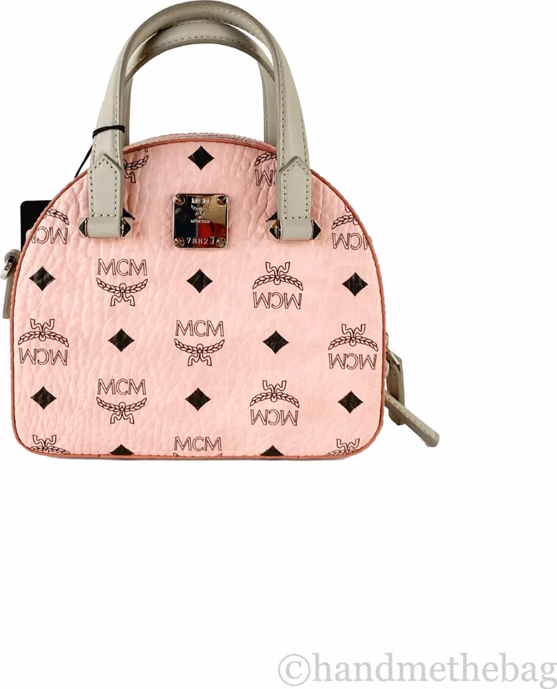 MCM MCM Signature Half Moon Top Handle Crossbody Bag