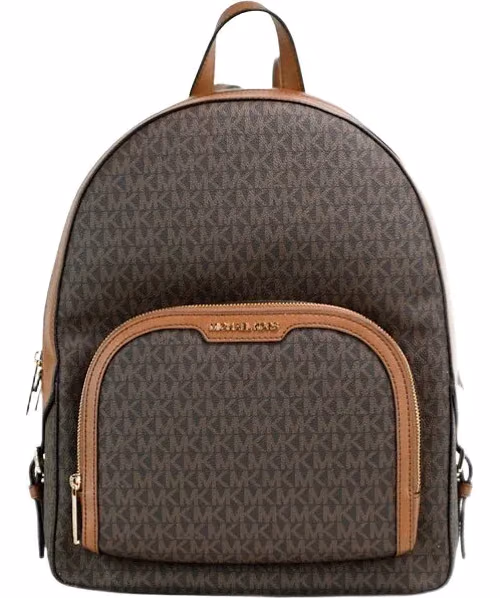 Michael Kors Michael Kors Jaycee Large Brown Signature PVC Shoulder Backpack Bookbag