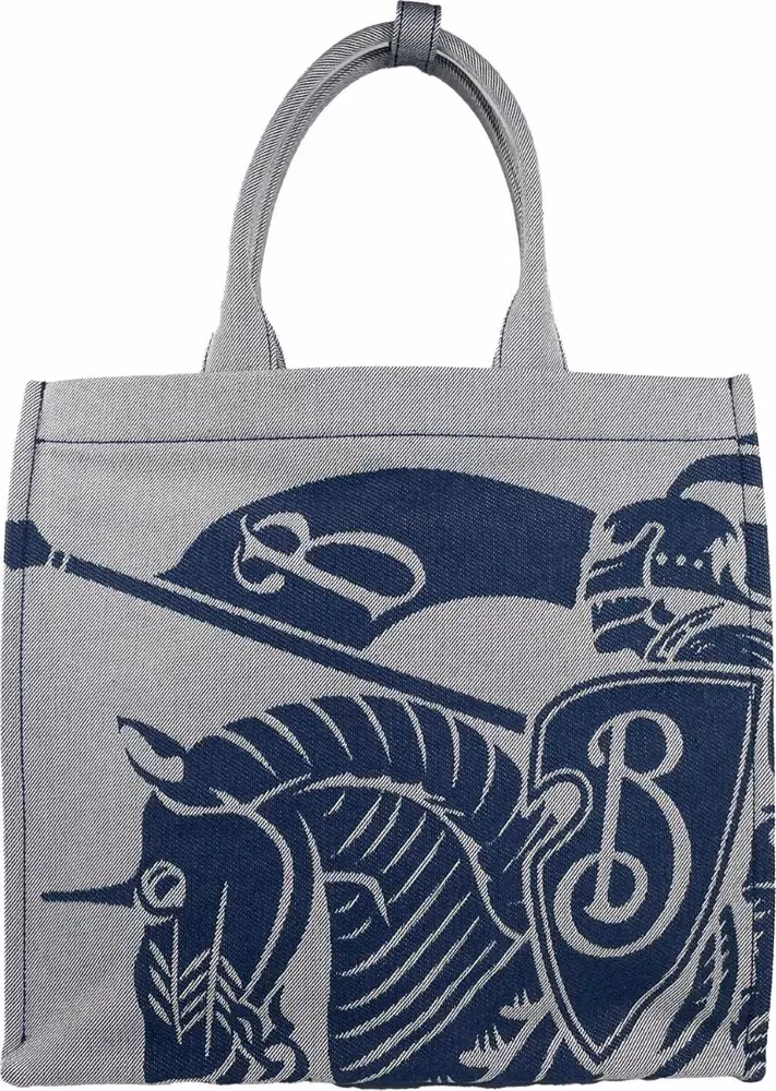 Burberry Burberry Navy EKD Canvas Tote Bag With Coin Pouch