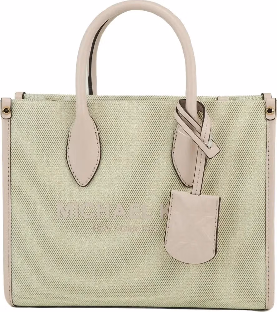 Michael Kors Michael Kors Mirella Small Powder Blush Canvas Shopper Crossbody Handbag Purse