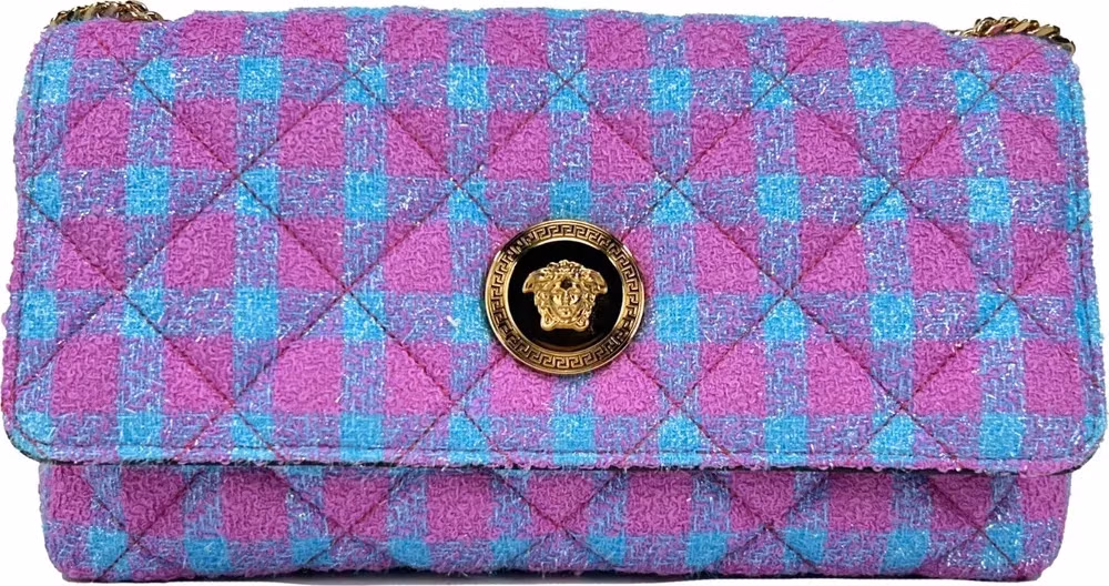 Versace Versace Wool Lurex Medium Shoulder Crossbody Bag